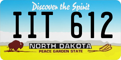ND license plate IIT612