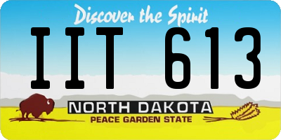 ND license plate IIT613