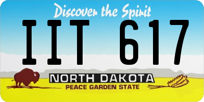 ND license plate IIT617