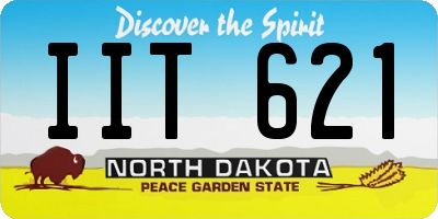 ND license plate IIT621