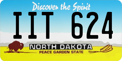 ND license plate IIT624