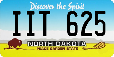 ND license plate IIT625