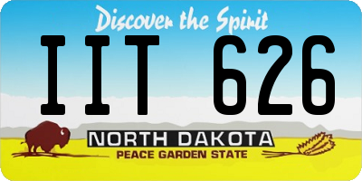 ND license plate IIT626
