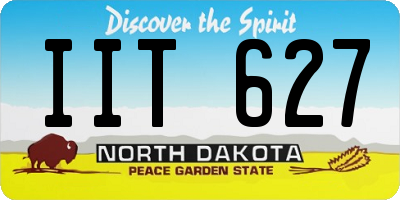 ND license plate IIT627