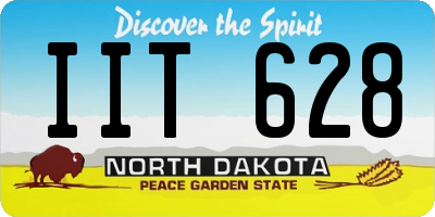 ND license plate IIT628