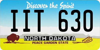 ND license plate IIT630
