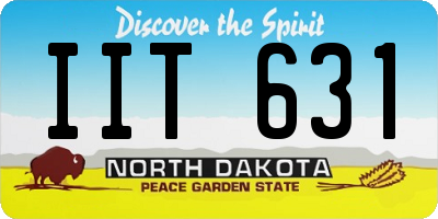 ND license plate IIT631