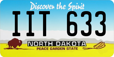 ND license plate IIT633