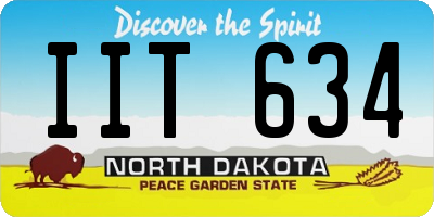 ND license plate IIT634
