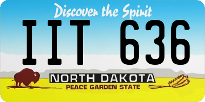 ND license plate IIT636