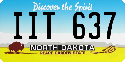 ND license plate IIT637