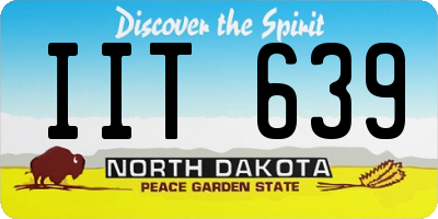 ND license plate IIT639