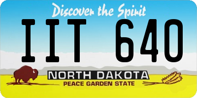 ND license plate IIT640