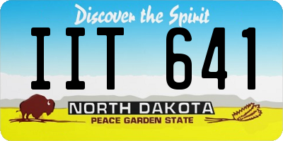 ND license plate IIT641