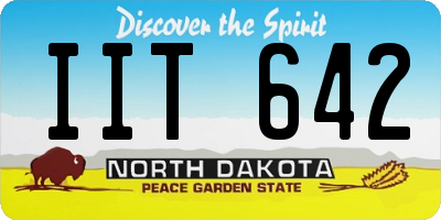 ND license plate IIT642