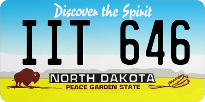 ND license plate IIT646