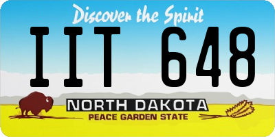 ND license plate IIT648