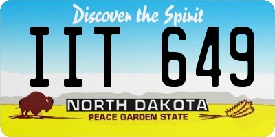 ND license plate IIT649