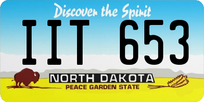 ND license plate IIT653