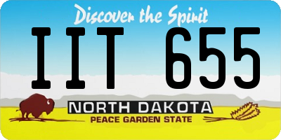ND license plate IIT655