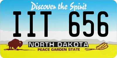 ND license plate IIT656