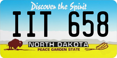 ND license plate IIT658