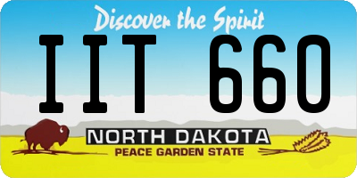 ND license plate IIT660