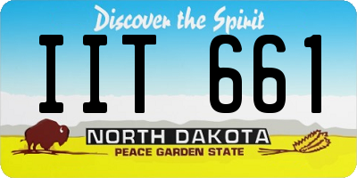 ND license plate IIT661