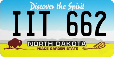 ND license plate IIT662