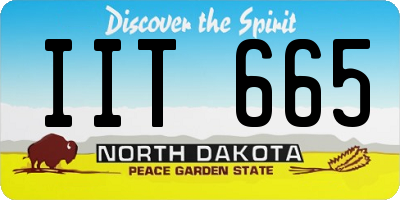 ND license plate IIT665