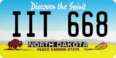 ND license plate IIT668