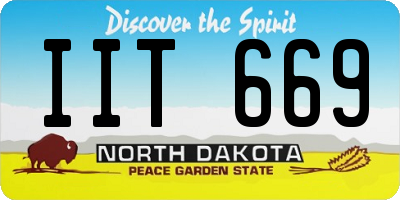 ND license plate IIT669