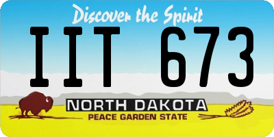 ND license plate IIT673