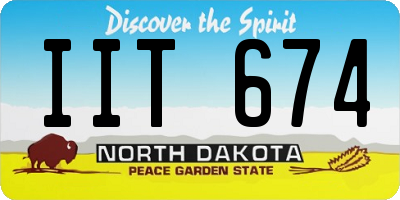 ND license plate IIT674