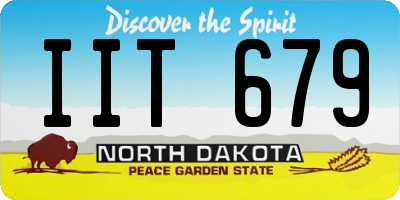 ND license plate IIT679