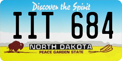 ND license plate IIT684