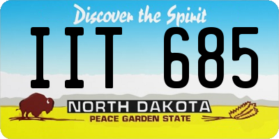 ND license plate IIT685