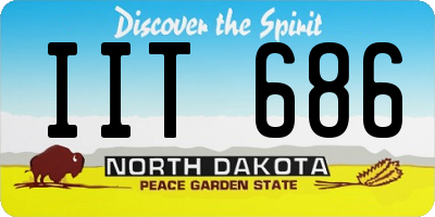 ND license plate IIT686