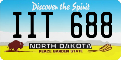 ND license plate IIT688