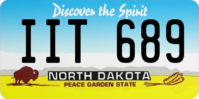 ND license plate IIT689
