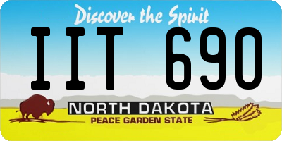 ND license plate IIT690