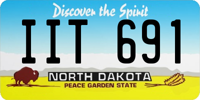 ND license plate IIT691
