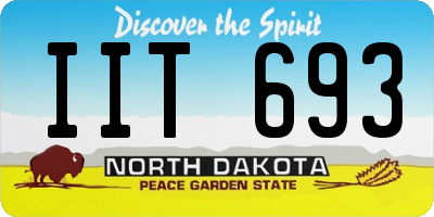 ND license plate IIT693