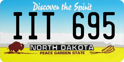 ND license plate IIT695