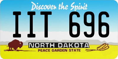 ND license plate IIT696