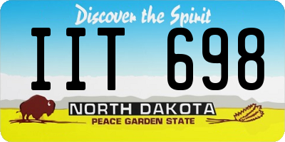 ND license plate IIT698