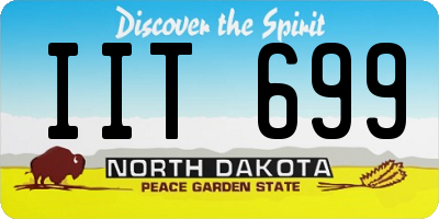 ND license plate IIT699