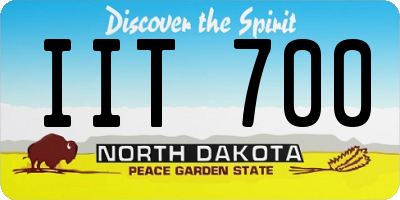 ND license plate IIT700
