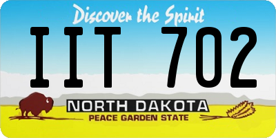 ND license plate IIT702