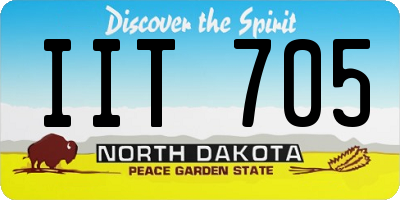 ND license plate IIT705